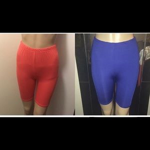 Women’s Stretchy Spandex Biker Shorts Size Small (2 Pair)